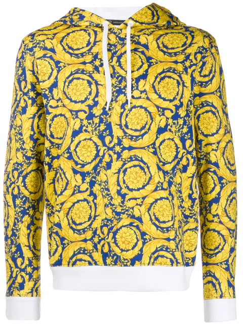 Click to view more detailed imagery on our partner's website Versace Baroque Print Cotton Sweatshirt Hoodie In A70W