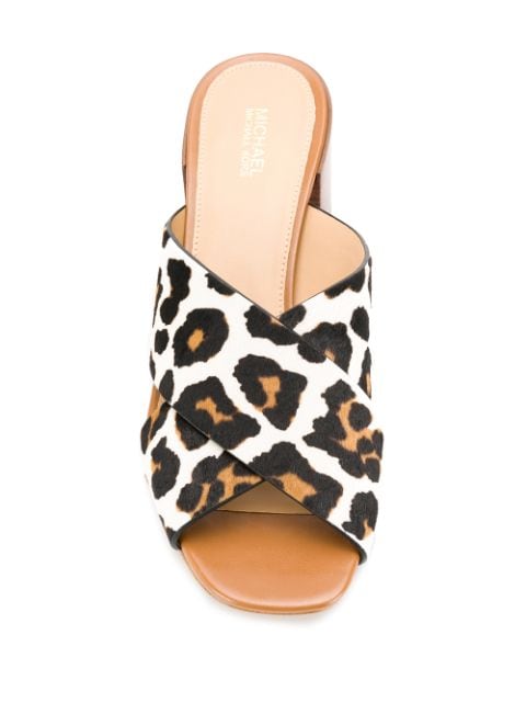 michael kors leopard mules