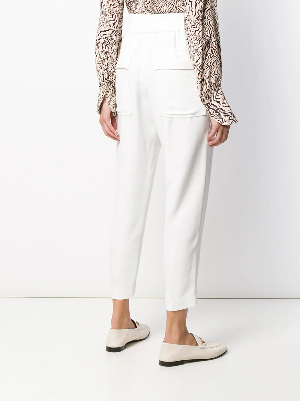 Brunello Cucinelli Cropped joggingbroek Wit