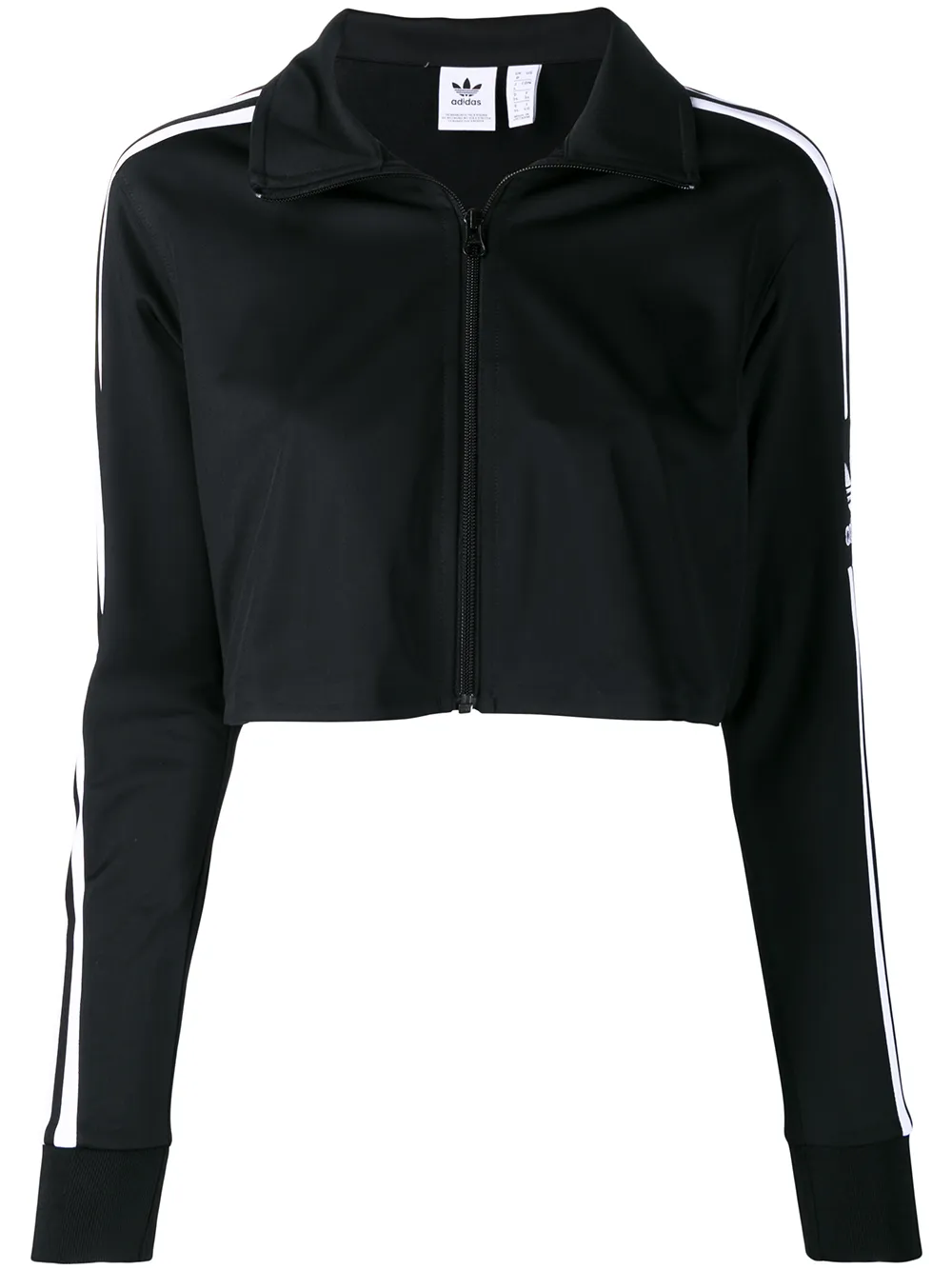 adidas Cropped-Sportjacke - Schwarz