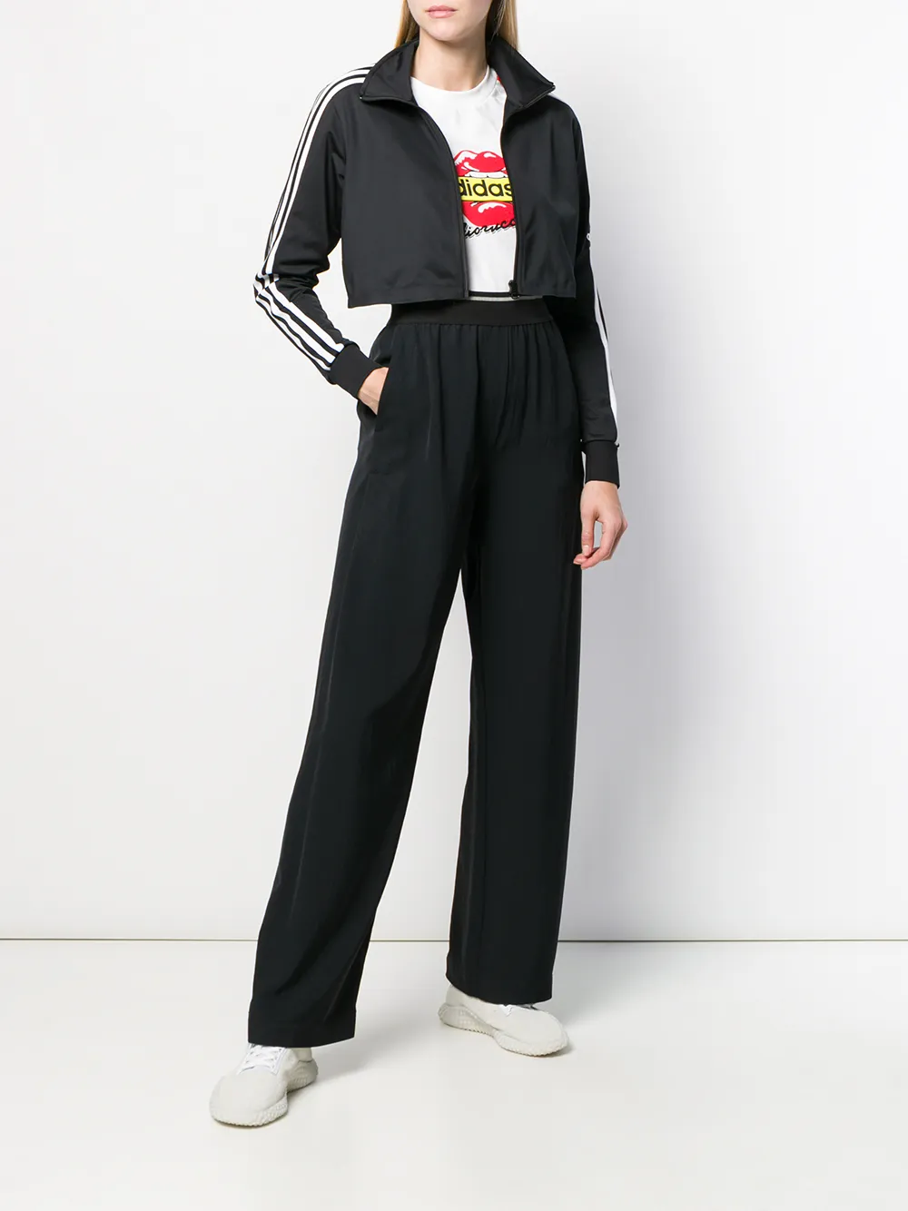 adidas Cropped trainingsjasje Zwart