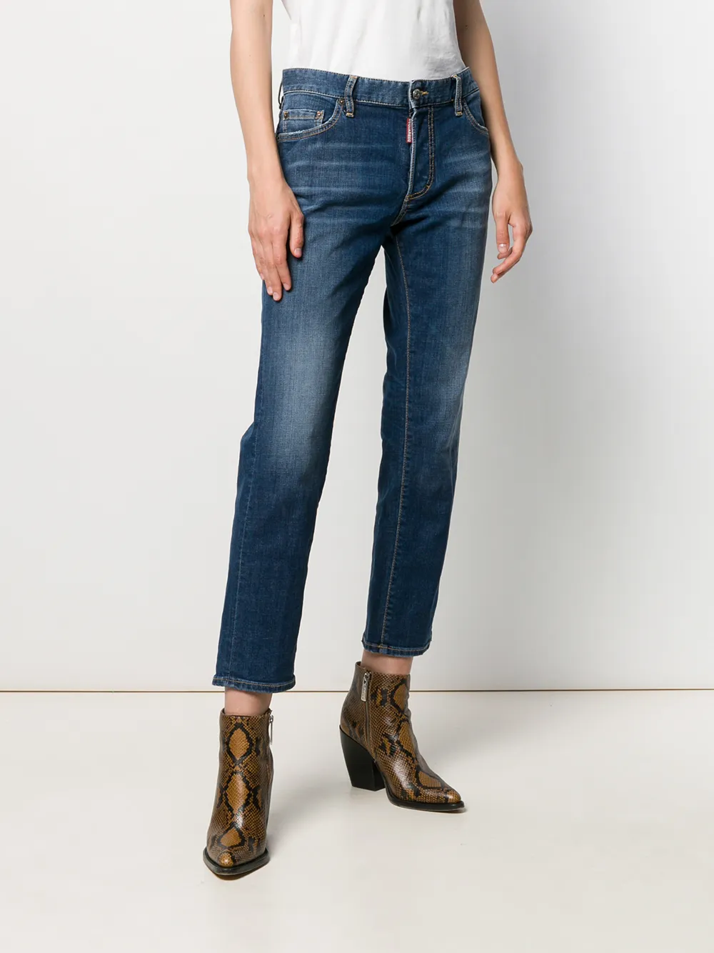DSQUARED2 Cropped jeans Blauw