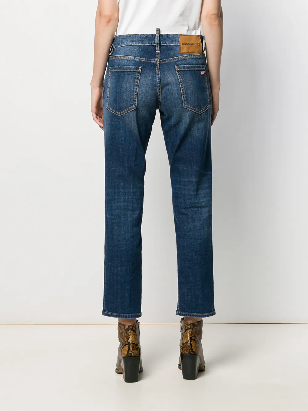 DSQUARED2 Cropped jeans Blauw