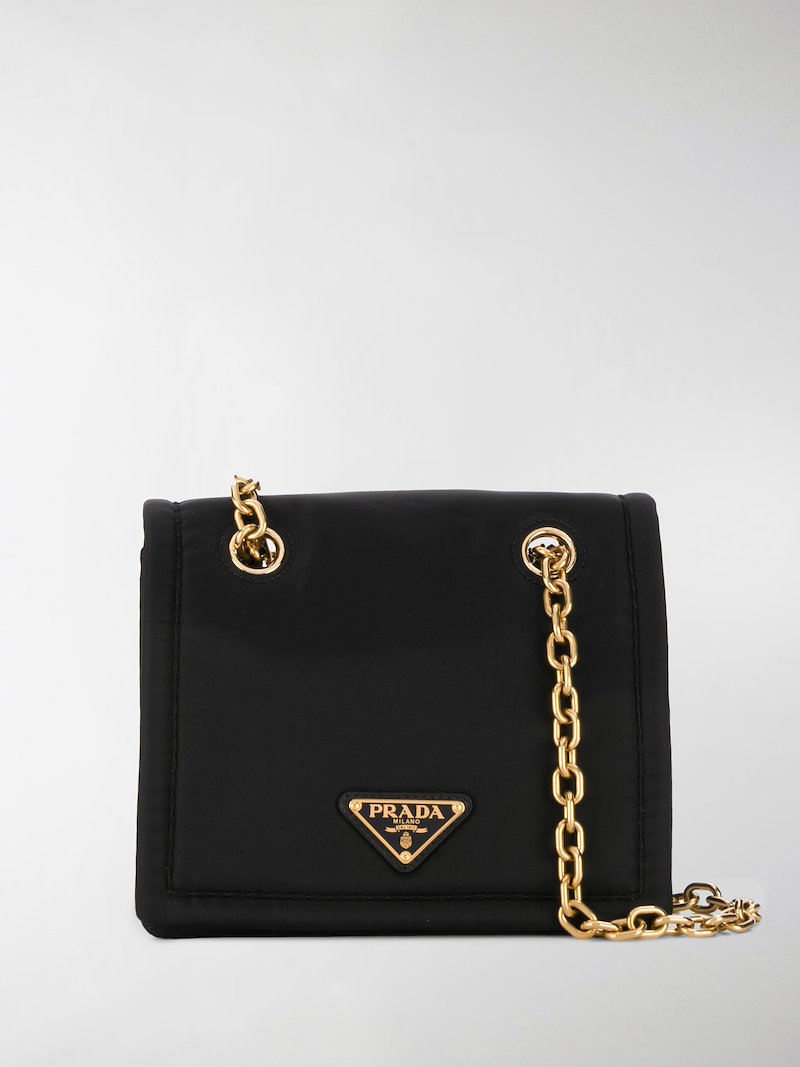 Prada chain strap shoulder bag black | MODES