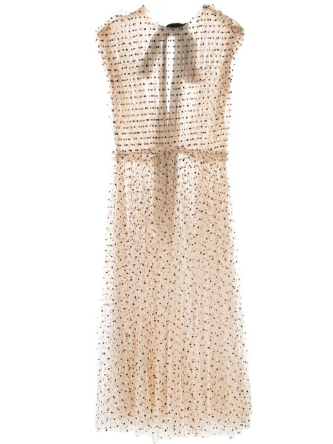 KHAITE Sheer Polka Dot Dress - Farfetch