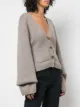 Khaite Scarlet rib-trimmed cashmere cardigan