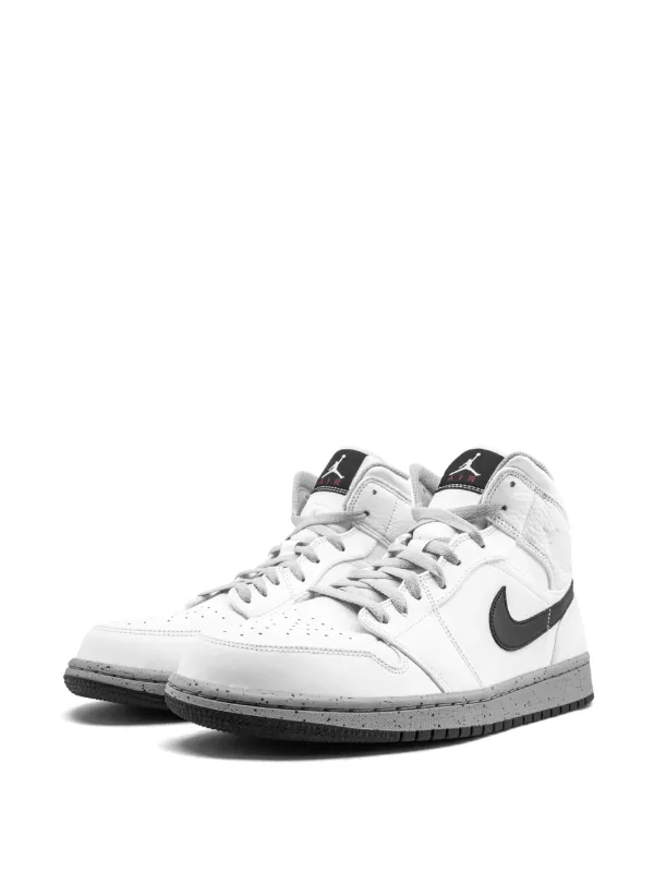 Jordan Air Jordan 1 Mid “White/Cement” Sneakers | White | FARFETCH