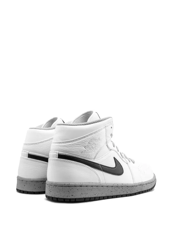 Jordan Air Jordan 1 Mid “White/Cement” Sneakers | White | FARFETCH