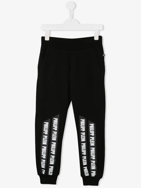 Philipp Plein Junior pantalon de jogging à bandes logos