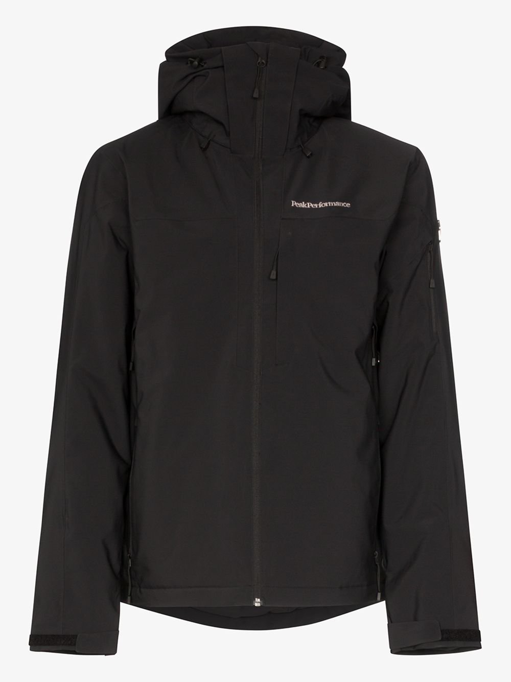 PEAK PERFORMANCE BLACK MAROON HOODED JACKET,G5407515014097159