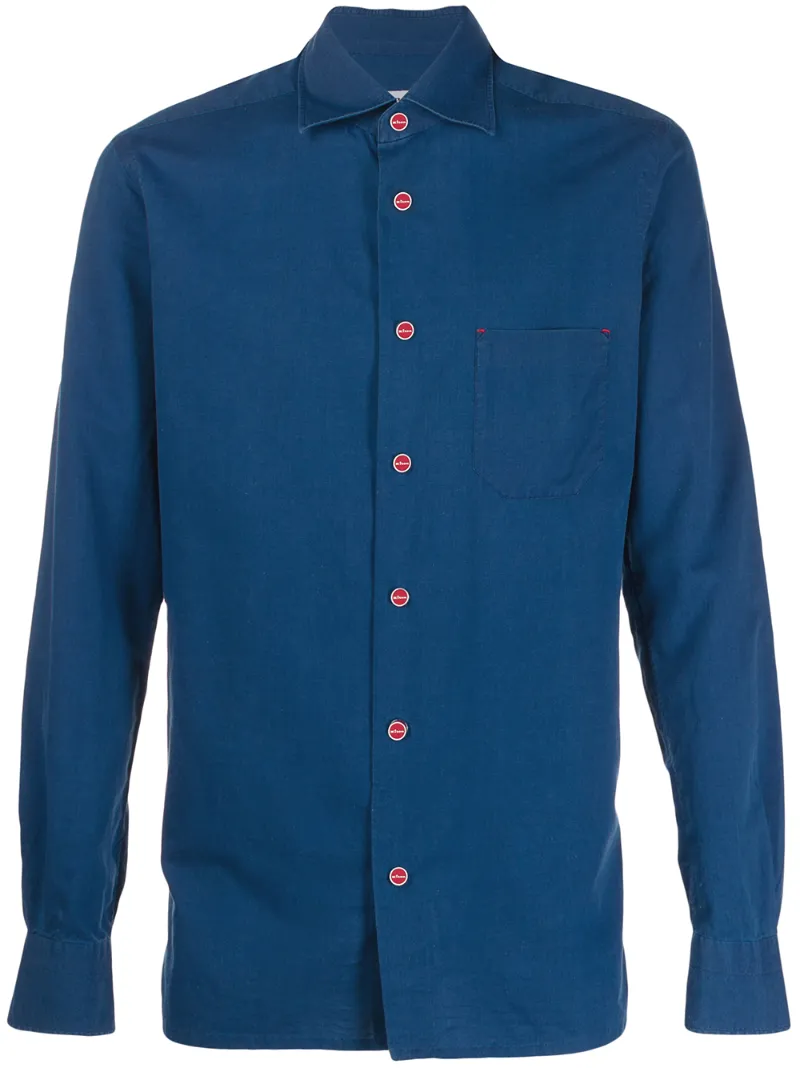 Kiton рубашка с длинными рукавами