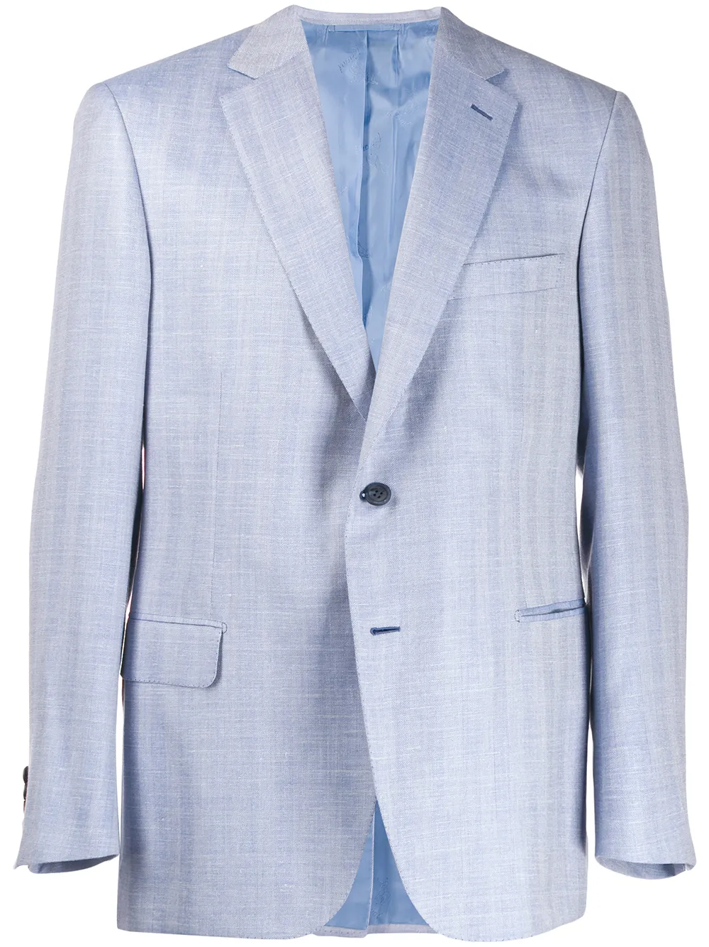 

Brioni blazer con motivo chevron - Azul