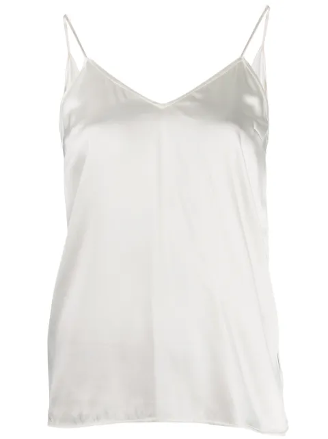 FEDERICA TOSI FEDERICA TOSI V-NECK CAMI TOP - WHITE