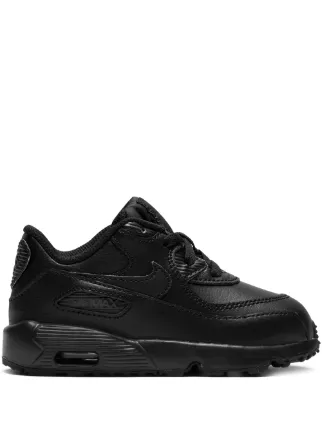 Nike air max 90 black leather junior cheap
