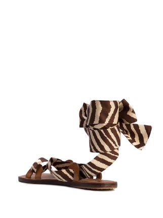 zebra flat sandals展示图