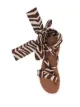 Brother Vellies zebra flat sandals