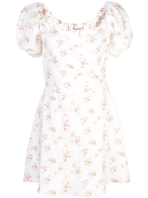 REFORMATION REFORMATION BOWIE MINI DRESS - NEUTRALS