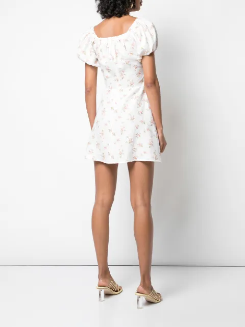 REFORMATION REFORMATION BOWIE MINI DRESS - NEUTRALS