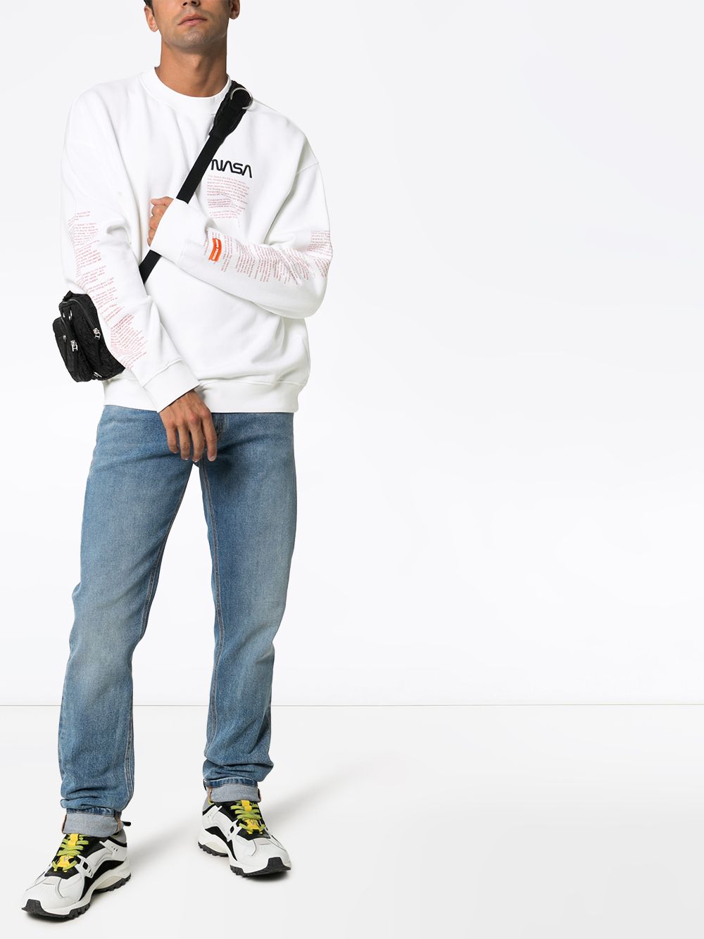 Heron Preston Sweater met NASA print - Wit