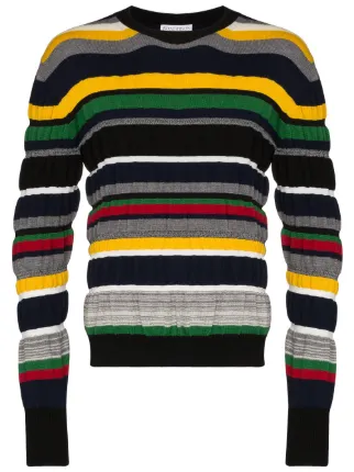 JW Anderson ruched stripe jumper blue 