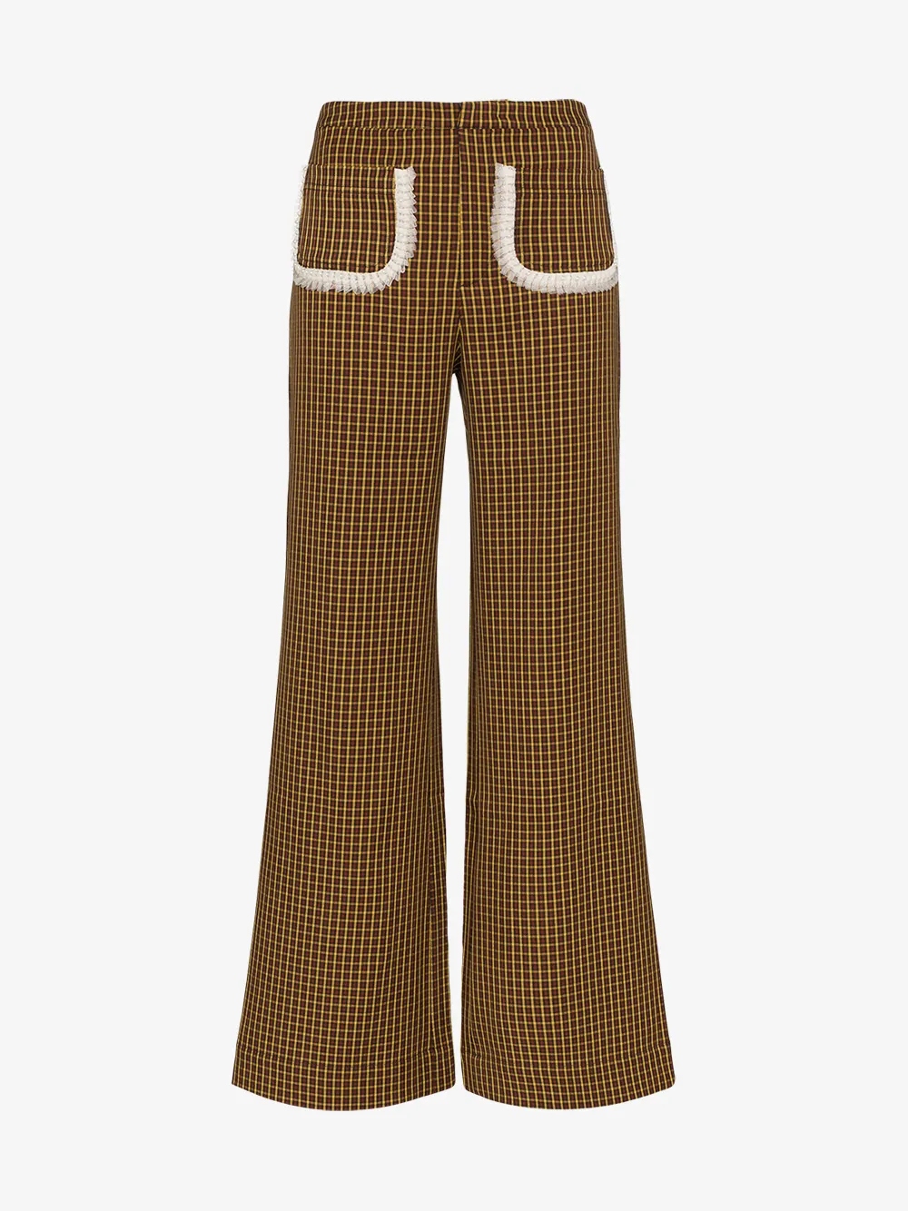 Shrimps Pants SHRIMPS HOUNDSTOOTH LACE TRIM POCKET TROUSERS
