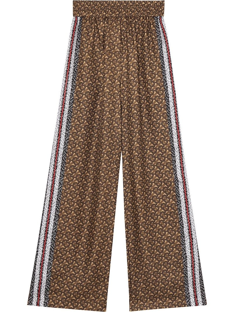 Burberry monogram print trousers brown | MODES