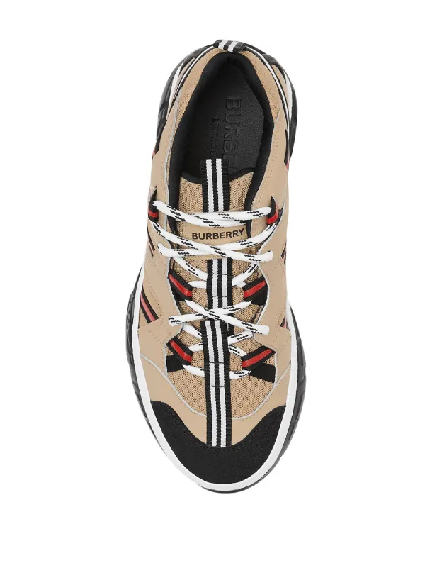 burberry monogram leather sneakers