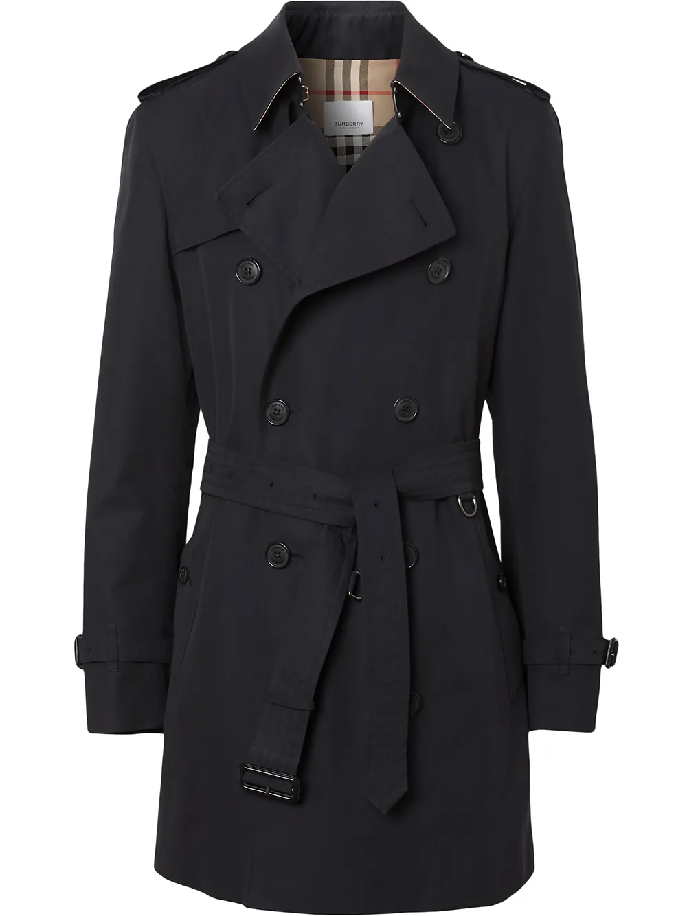 Burberry Cotton Gabardine Trench Coat Blue FARFETCH