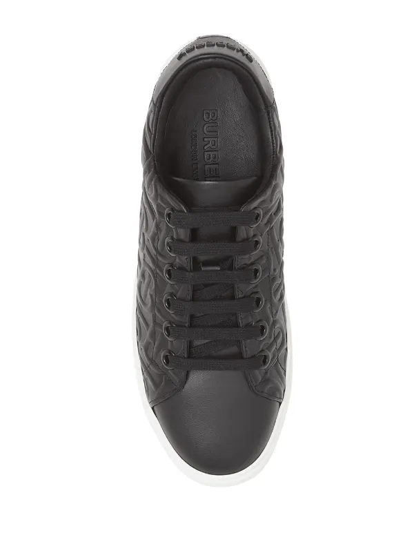 burberry monogram leather sneakers