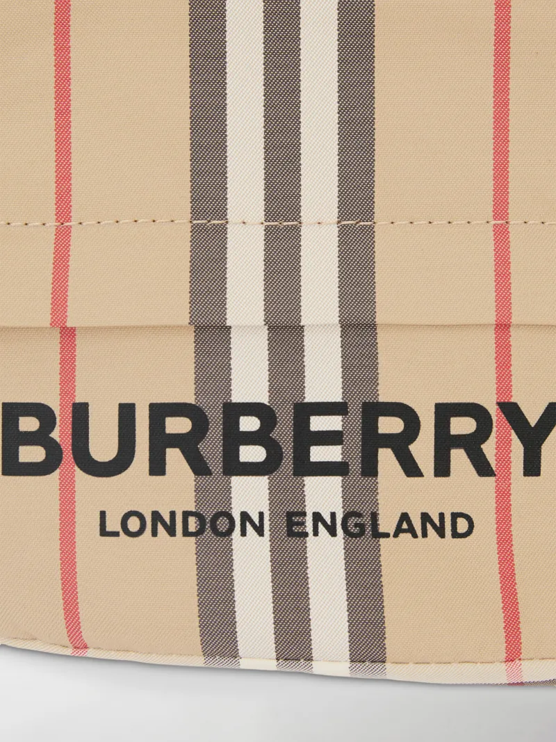 Burberry Icon Stripe drawstring pouch neutrals | MODES