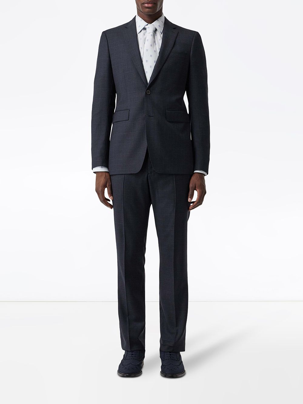 Burberry Classic Fit Windowpane Check Wool Suit - Farfetch