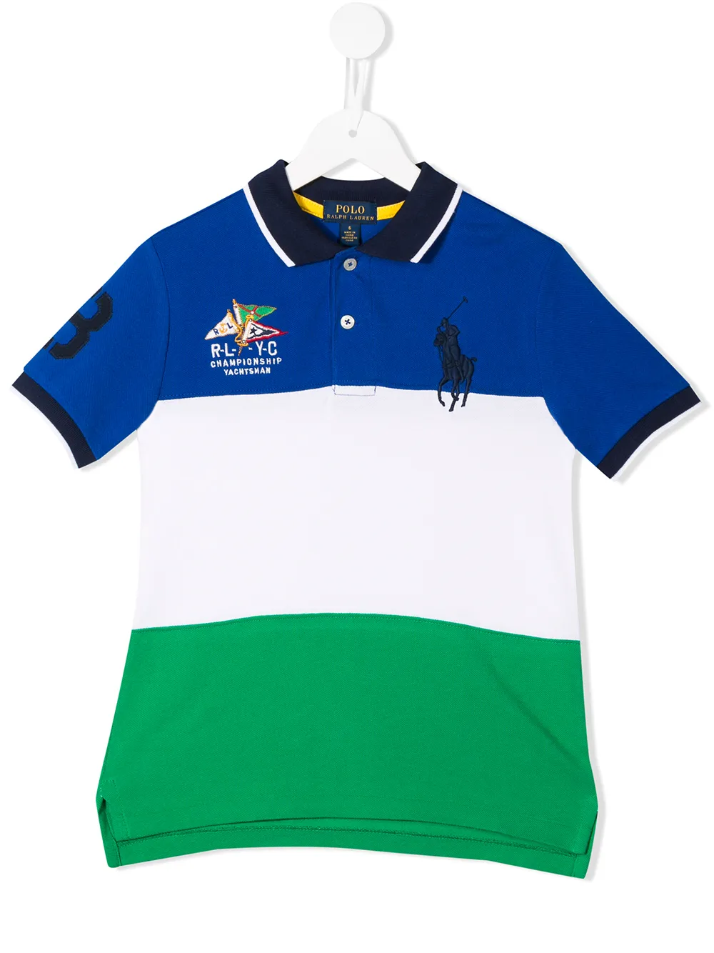 фото Ralph lauren kids рубашка-поло в стиле колор-блок