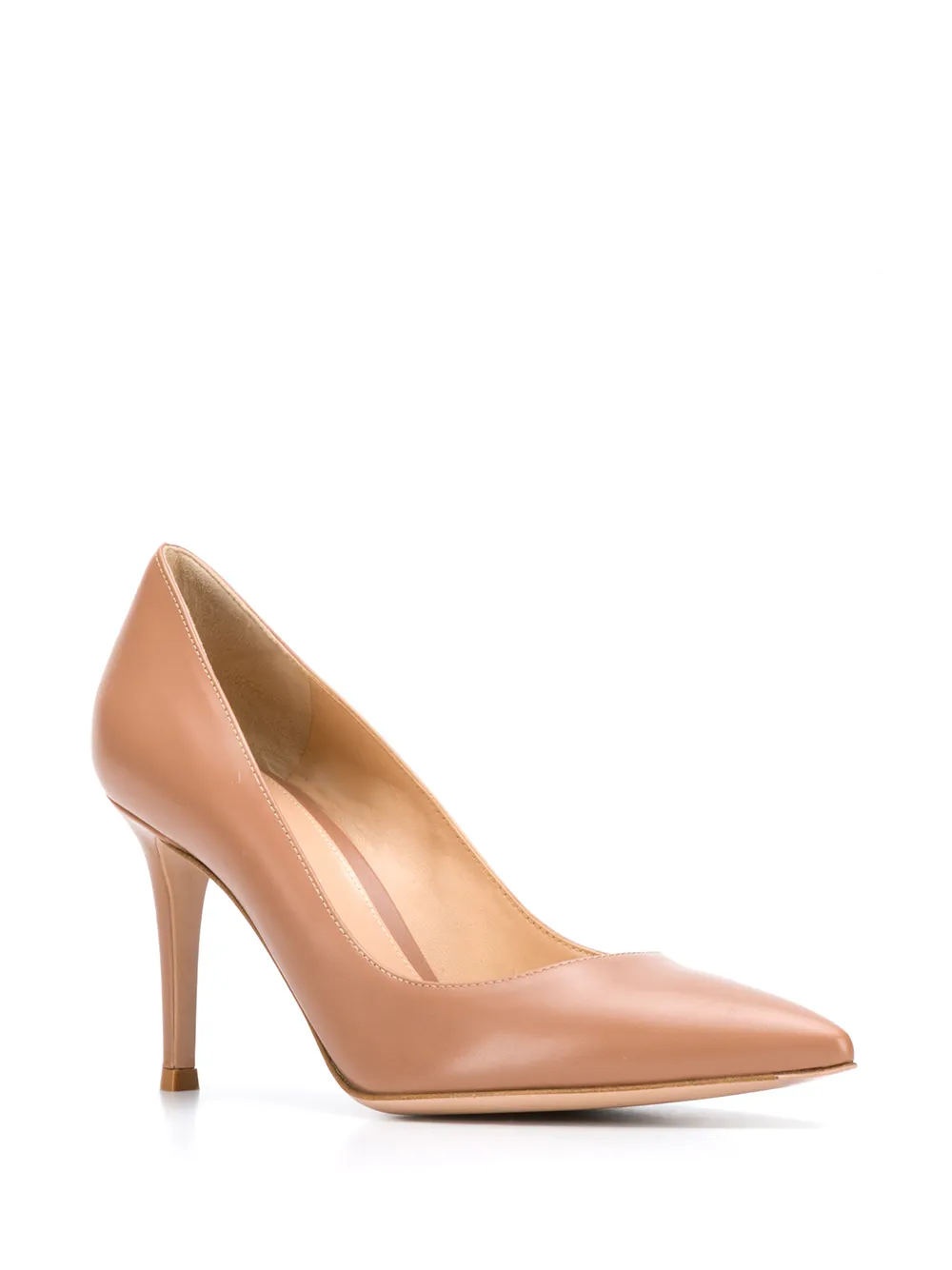 Gianvito Rossi Pumps met puntige neus Beige