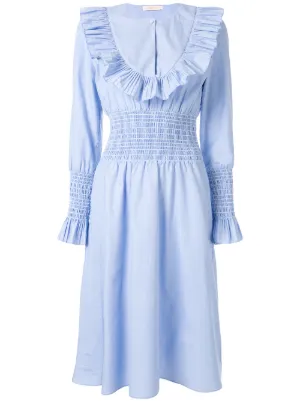 ruffle bib dress