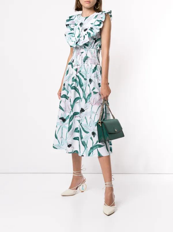 ruffle bib dress