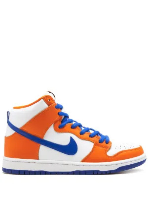 blue and orange nike high tops