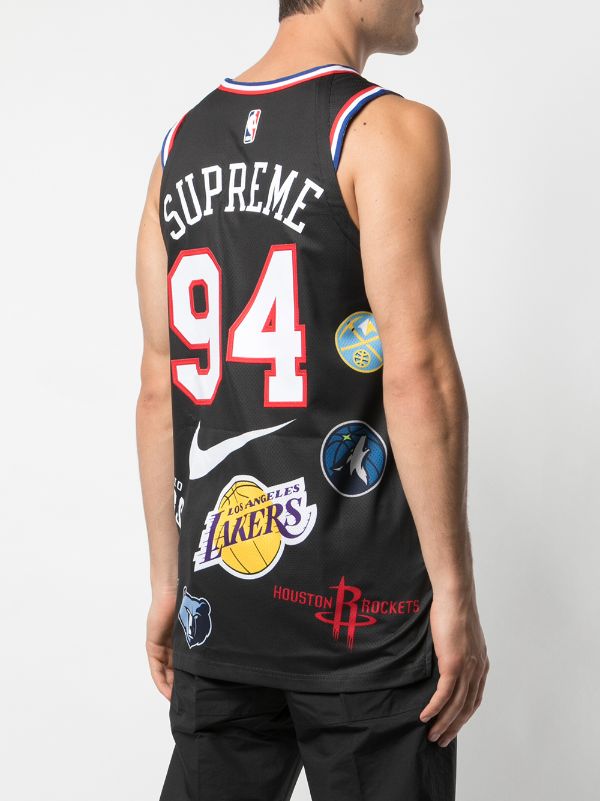 Supreme Nike NBA Teams Basketball Jersey Tank Black