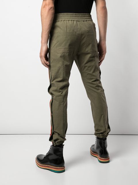 Readymade green & red stripe detail trousers for men | RECOWH000059 at ...