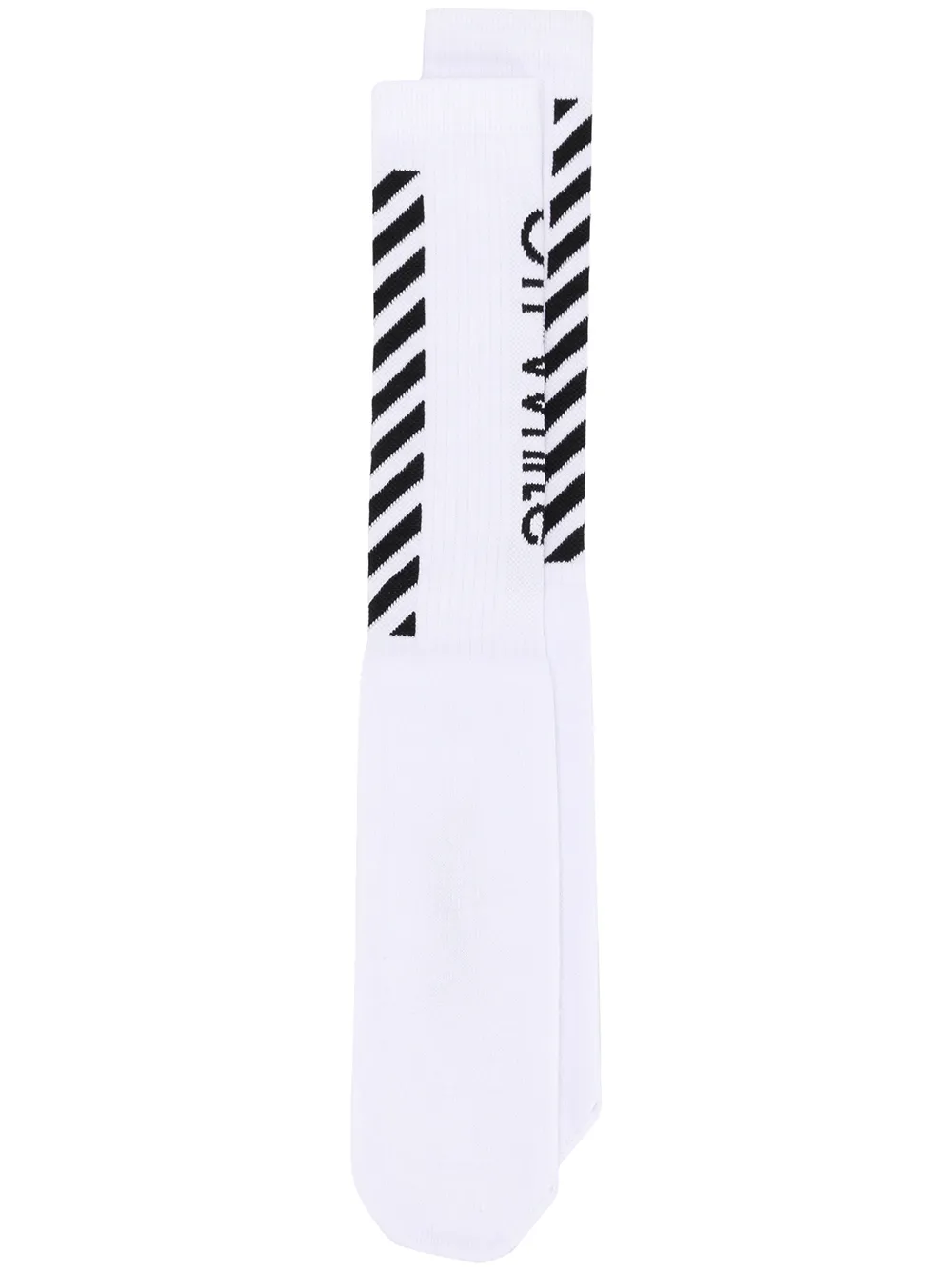 Off-White носки с диагональными полосками