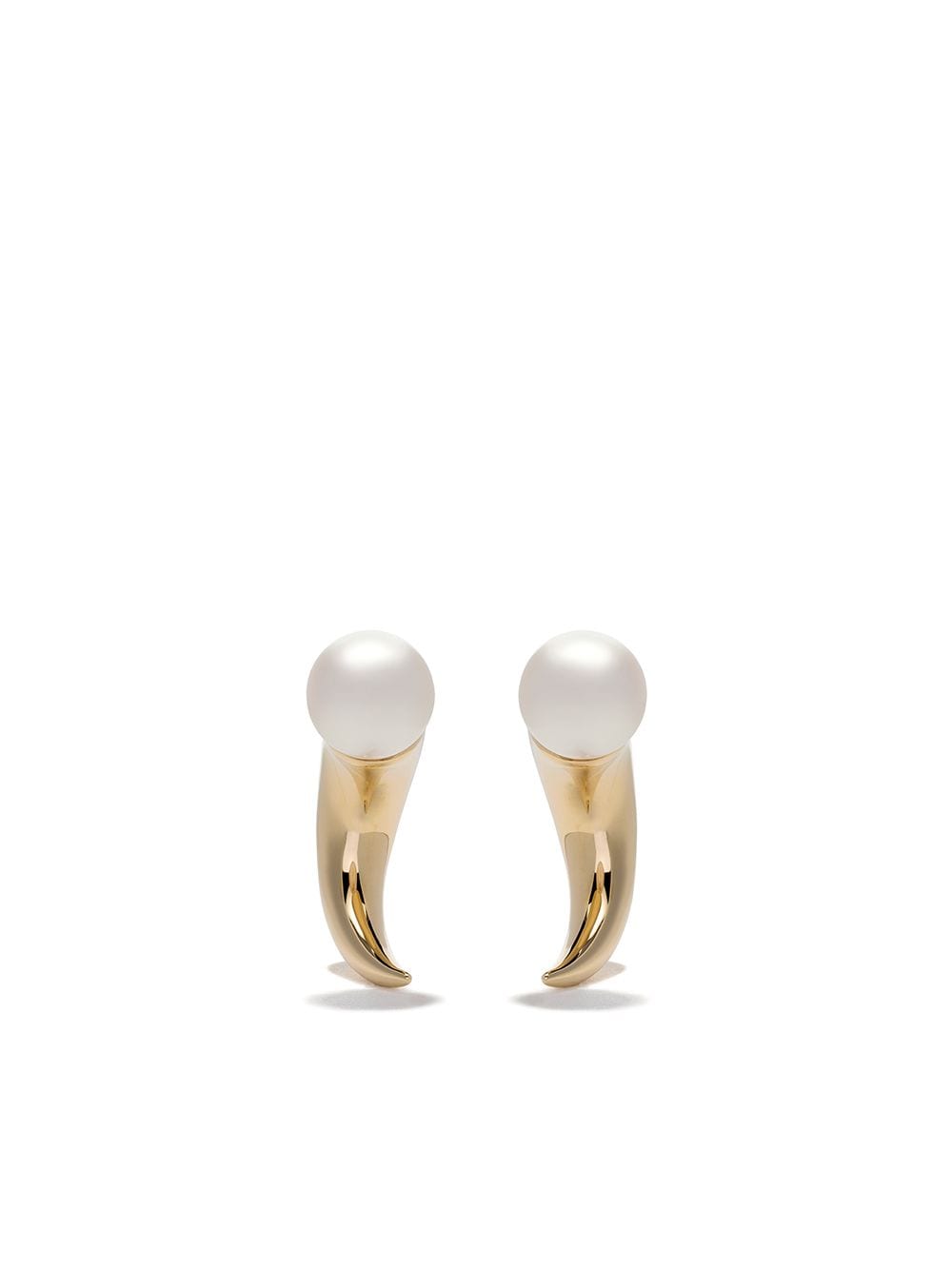 Image 1 of TASAKI 18kt yellow gold Danger Horn pearl earrings