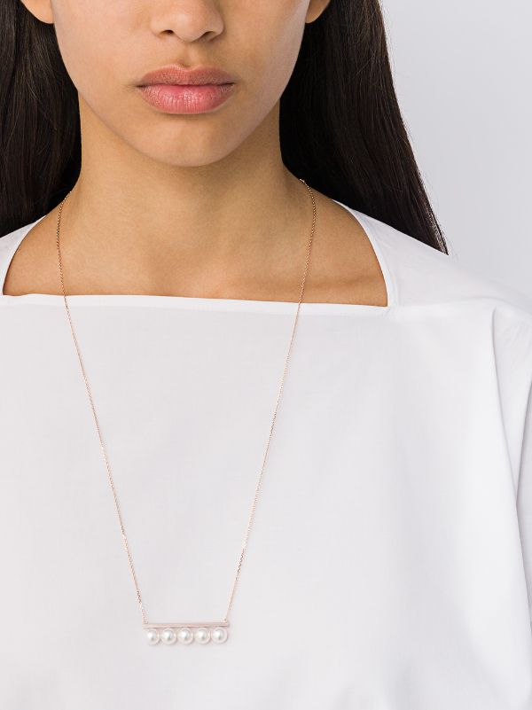 TASAKI 18kt Rose Gold Balance Signature Necklace - Farfetch