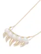 TASAKI 18kt yellow gold Danger Fang Akoya pearl and diamond necklace