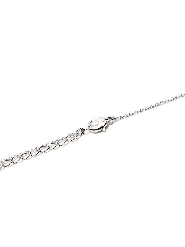 TASAKI 18kt White Gold Diamond Danger Fang Necklace | Silver