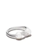 TASAKI 18kt white gold Collection Line Danger Fang diamond ring - Silver