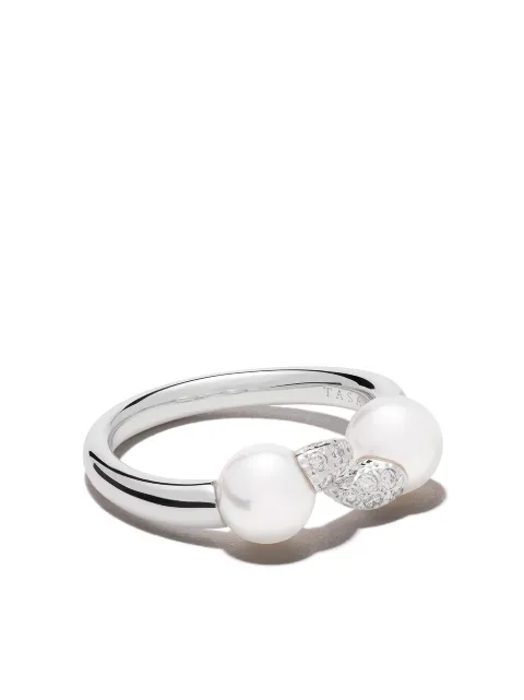 TASAKI 18kt white gold Collection Line Danger Fang diamond ring