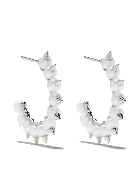 TASAKI 18kt white gold Danger Tribe pearl earrings