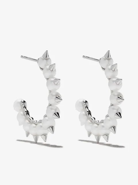 TASAKI 18kt white gold Danger Tribe pearl earrings