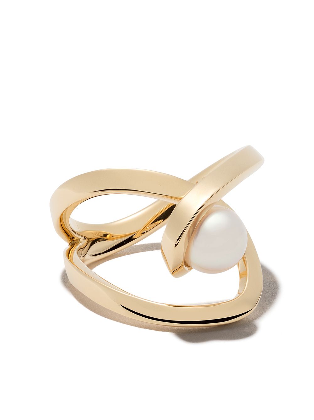 фото Tasaki золотое кольцо aurora с жемчугом акойя