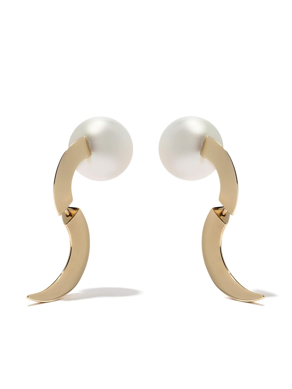 Tasaki 18kt Yellow Gold  Atelier Buoy South Sea Pearl Earrings