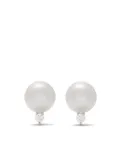 TASAKI 18kt white gold Akoya pearl diamond earrings - Silver